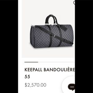 Louis Vuitton Damier Graphite Canvas Keep All 55 PERFECT w/box and locks